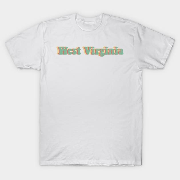 West Virginia 70's T-Shirt by JuliesDesigns